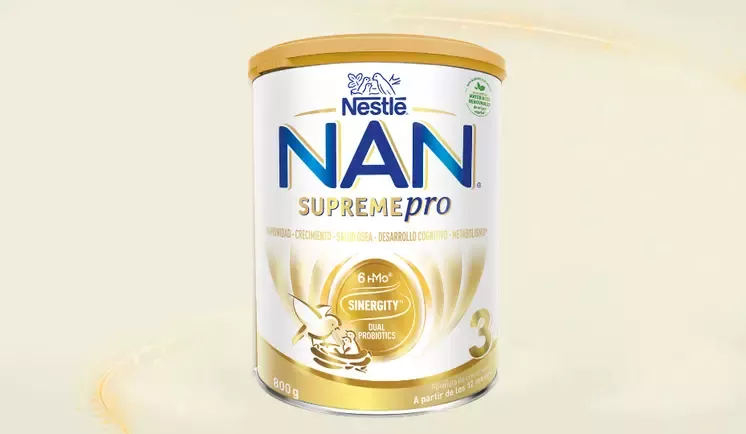 Nestlé NAN Supreme Pro Stage 3 infant formula, 800g, with Sinergity dual probiotics for growth and cognitive development.