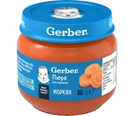 GERBER Piure din legume de morcovi 80g