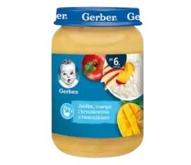 Gerber Piure de mere, mango si piersici cu branza de vaci