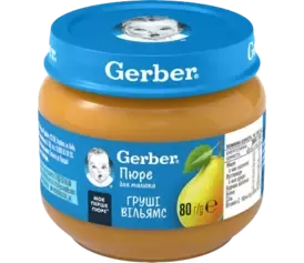 GERBER Piure din fructe de pere Williams 80g