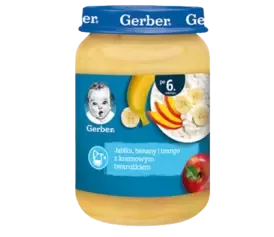 Gerber Piure de mere, banane si mango cu branza de vaci