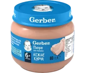 GERBER Piure din carne de pui "Pui fraged" 80g
